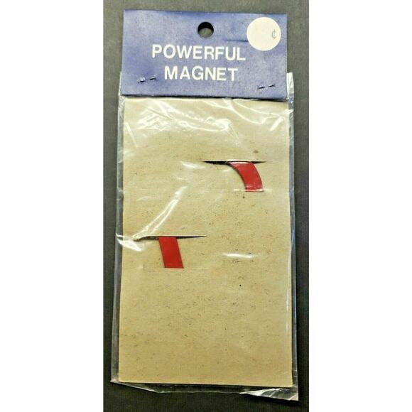 Old Super Mighty Powerful Magnet Header Package Toy Japan Old Unsold Store Stock - Picture 2 of 3